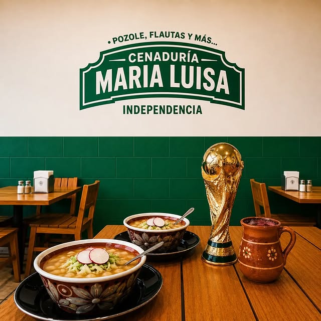 Pozole tradicional Cenaduría María Luisa